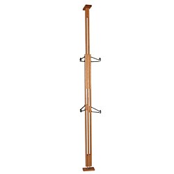 OakRak Floor-to-Ceiling American Red Oak Two Bike Storage Rack