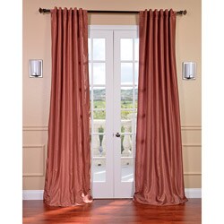Spice Vintage Textured Dupioni Faux Silk 84-inch Curtain Panel
