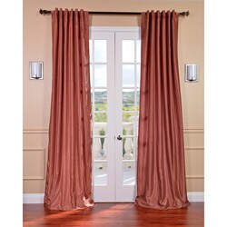 Spice Vintage Faux Textured Dupioni Silk 96-inch Curtain Panel