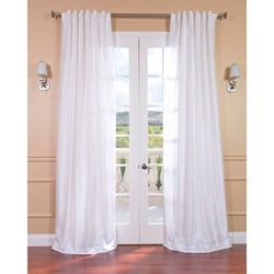 Ice White Vintage Faux Textured Dupioni Silk 108-inch Curtain Panel