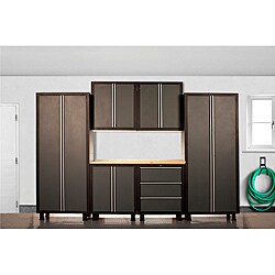 24 Gauge Grey 9' 4 - 7 Piece Cabinetry Set