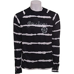 Sessions Men's Black Tie Stripe Diffusion First Layer Crew Shirt