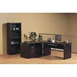 Cappuccino Computer Desk with Keyboard Tray