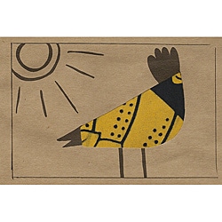 Global Handmade Hope Set of 4 Kitenge African Proverb Song Bird Cards (Kenya)