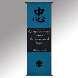 Gandhi 'An Eye for an Eye' Cotton Scroll (Indonesia)