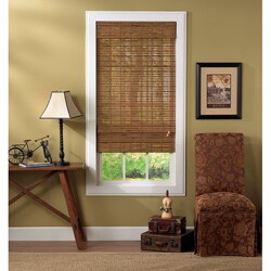 Taos Aruba Pecan Roman Shade (35 in. x 72 in.)