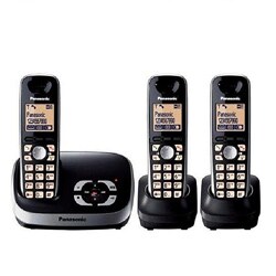 Panasonic KX-TG6523B DECT 6.0 Plus Cordless Phone System (Refurbished)