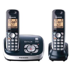 Panasonic KX-TG6572C DECT 6.0 Cordless Phone Digital Answering System with 2 Handsets (Refurbished)