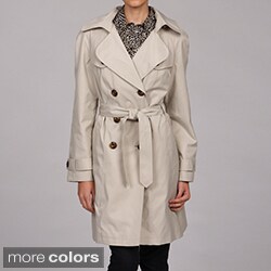 London Fog Women's Belted Double-breasted Trench Coat