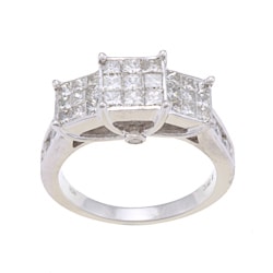 10k White Gold 1 1/2ct TDW Diamond Engagement Ring (H-I, I2-I3)