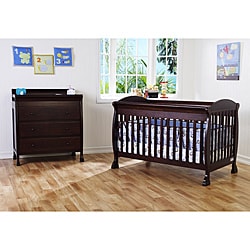 DaVinci Jacob 4-in-1 Crib with Toddler Rail in Espresso
