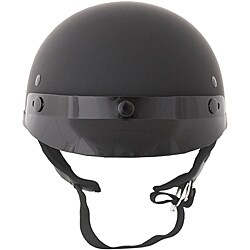 Fuel Helmets Flat Black Motorcycle Half Helmet