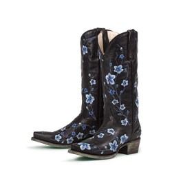 Lane Boots Women's Black/ Blue 'Sakura' Cowboy Boots