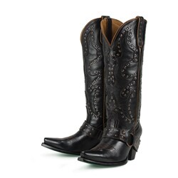 Lane Boots Women's Black 'Stud Rocker' Cowboy Boots