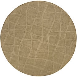 Candice Olson Hand-crafted Garnet Wool Rug (8' Round)