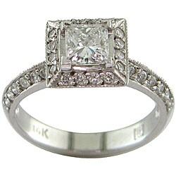 14k Gold 1 1/6ct TDW Certified Clarity-Enhanced Diamond Engagement Ring (G-H, SI2)