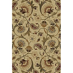 Infinity Collection Ivory/ Beige Area Rug (5'3 x 7'3)