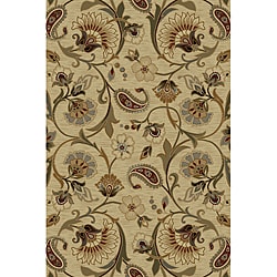 Infinity Collection Ivory/ Beige Rug (7'10 x 10'3)