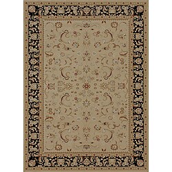 Primeval Beige/ Black Oriental Rug (11'2 x 14'6)
