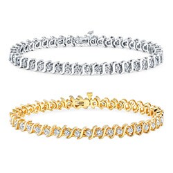 14k Gold 2ct TDW Diamond Tennis Bracelet (I-J, I1-I2)