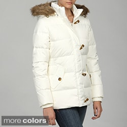 Tommy Hilfiger Women's Down Faux Fur Trimmed Toggle Coat