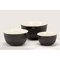 Simsbury Black Mixing Bowls (Set of 3)