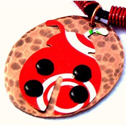 My Three Metals Aluminum Lady Bug Necklace