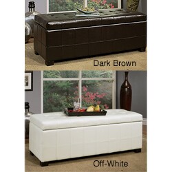 Manchester Bicast Tufted Leather Storage Ottoman