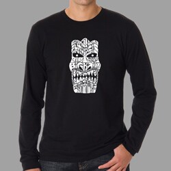Los Angeles Pop Art Men's Tiki Big Kahuna Long Sleeves Shirt