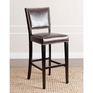 Abbyson Living Napa Brown Bicast Leather Bar Stool