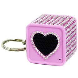 Ycross Mini Keychain Rhinestone Square Speaker 