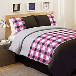 Lush Decor Pink/ Grey Mod Print Twin-size 3-piece Comforter Set