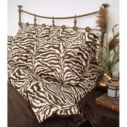 Wild Life Brown Zebra 200 Thread Count Standard Pillowcases (Set of 2)