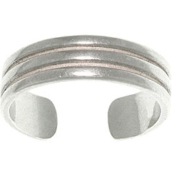 Triple Row Sterling Silver Adjustable Toe Ring