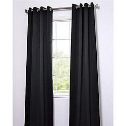 Jet Black Thermal Blackout 108-inch Curtain Panel Pair