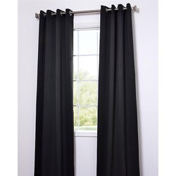Jet Black Thermal Blackout 96-inch Curtain Panel Pair