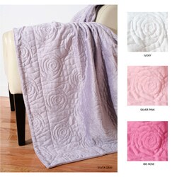 Rose Quilted Microplush Throw 