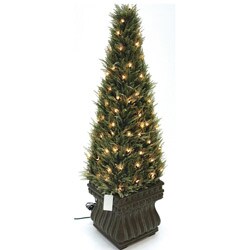 Good Tidings Topiary Cypress Obelisk 100 Light Tree