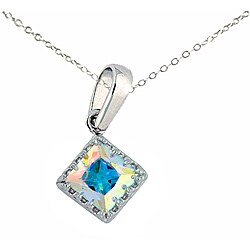 Sterling Silver White Cubic Zirconia Necklace