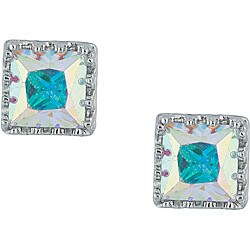 Sterling Silver White Cubic Zirconia Earrings