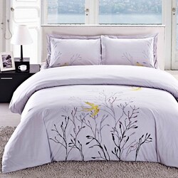 Swallow Embroidered 3-piece Duvet Cover Set