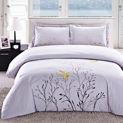 Swallow Embroidered King-size 3-piece Duvet Cover Set