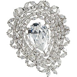 Cano Rhodium-Plating Original Cubic Zirconia Brooch