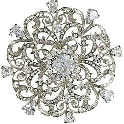 Cano Shinning Cubic Zirconia and Stellux Swarovski Stones Brooch