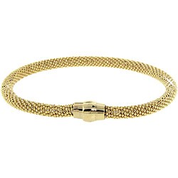 Eternally Haute Yellow Gold over Silver Mesh Bracelet