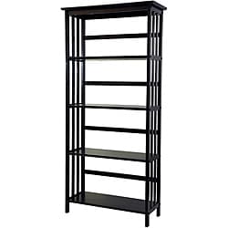 Five Tier Mission Style Espresso Bookcase