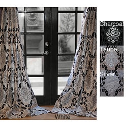 Arabella 96"L Flocked Curtain Panel