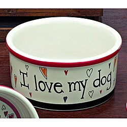 Snoozer 'I Love My Pet' Large Dog Bowl by Jennifer Garant