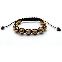 Bleek2Sheek Gold Dust Shamballa Macrame Bracelet