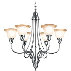 Woodbridge Lighting Hudson Glen 6-light Satin Nickel Chandelier